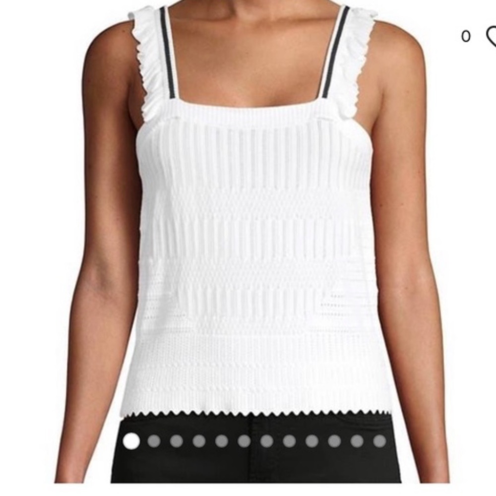 DH NEW YORK knit material tank with ruffle straps SIZE MEDIUM.